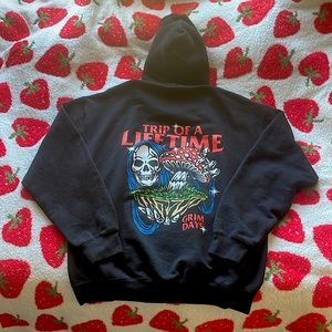 GRIM DAYS black men’s hoodie size m
